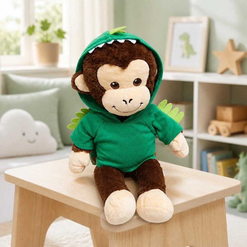 2017 18" Build A Bear Smiling Talking Chimpanzee Plush Brown Monkey Plush Works